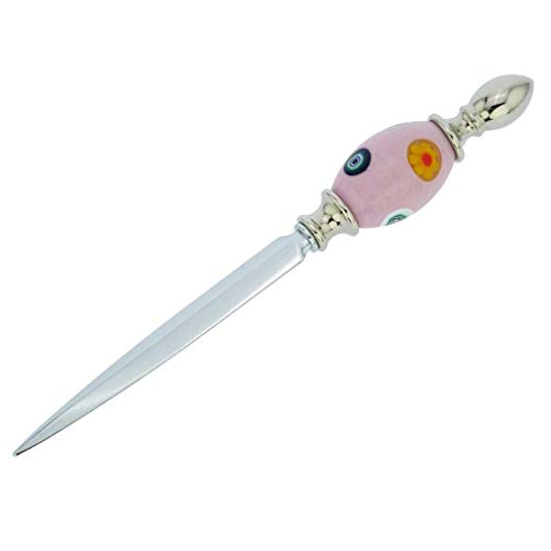 Glass Of Venice Murano Glass Mosaic Letter Opener - Pink