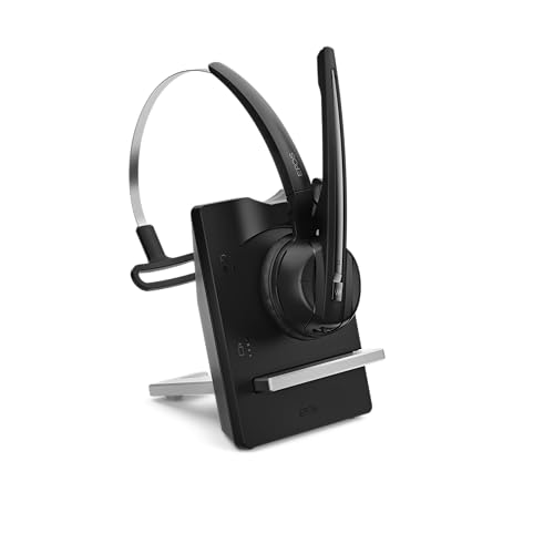 EPOS Impact D 10 Phone II - Wireless DECT Mono Ear Convertible Headset for Connection to a Desk Phone, Black