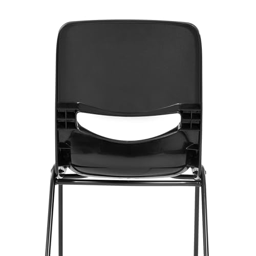Flash Furniture Hercules Flex Comfort Classroom Stack Chair, Black