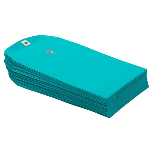 JAM PAPER 6 x 9 Open End Catalog Colored Envelopes with Clasp Closure - Sea Blue Recycled - Bulk 250/Box