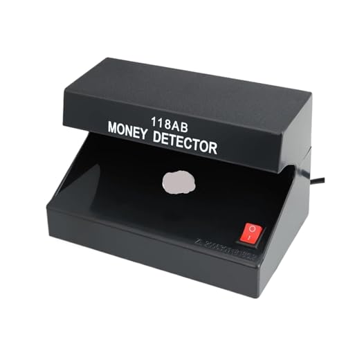 Cash Register, 2pcs Counterfeit Bill Detector with UV Light, Black