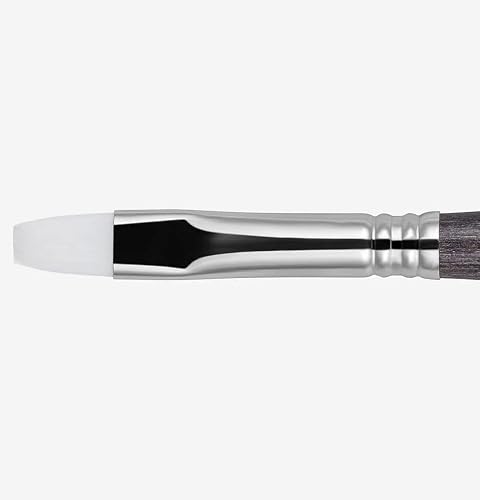 Escoda Perla Toray White Synthetic Travel Brush - Bright, Short Handle, Size 2