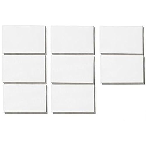 Bulk 2" x 3" White Damp Erase Write On Wipe Off Colored Magnet Strips 100/Pkg