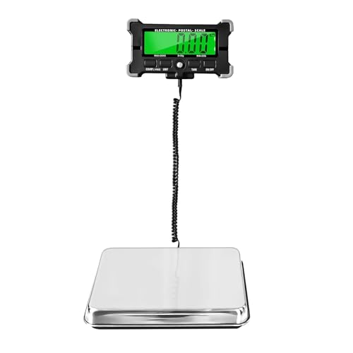 PS21 Digital Postal Scale - 120KG/200KG Stainless Steel Floor Scale with LCD Backlight, Portable Shipping Scale(120kg 10g)