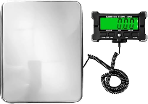 Postal Scales Digital Weight for Packages Stainless Steel Shipping Scale with Tare Electronic Price Computing LCD Commercial Food Produce Kitchen