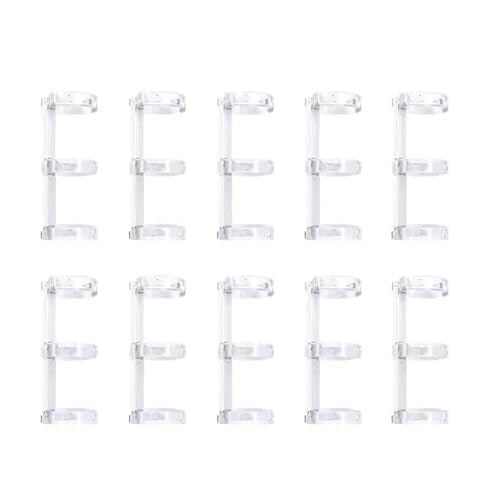 Binder Rings, 10Pcs Binder Rings Clips, 3 Ring Loose Leaf Binders Book, for Notebook Diary Photo Album Binding(White)