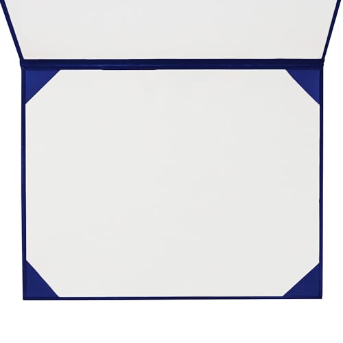 GraduationMall Imprinted Diploma Cover for Certificate 8.5''x 11'' Royal,12-Packs