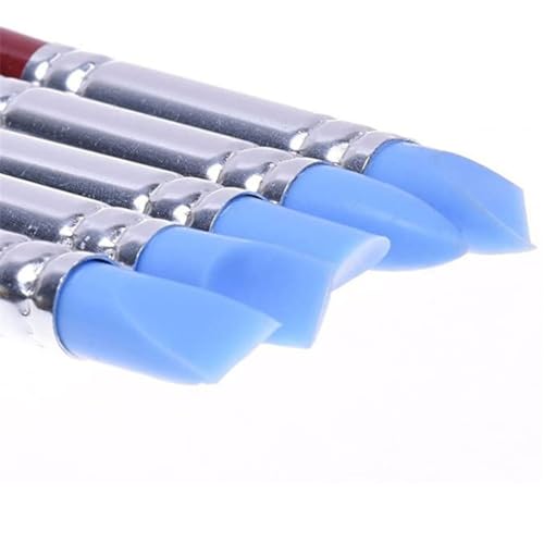 QVEZPRYX Indentation Silicone Pen 5 Sets of Clay Marking and Finishing Tools DIY Plastic Soft