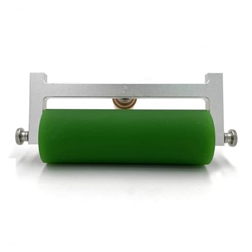 Acivirdde Printmaking Roller with Wooden Handle, Rubber Ink Roller for Linocut, Relief, Art Tool for Stamping, Gluing & Block Printing (50mm*200mm)