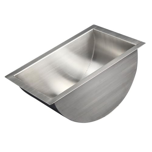 YHdtUO 304 Stainless Steel Cash Tray - Drop-in Deal Tray for Cash Register Window, Bank, Or Ticket Window - Brushed Finish Drop Deal Tray for Secure Transactions
