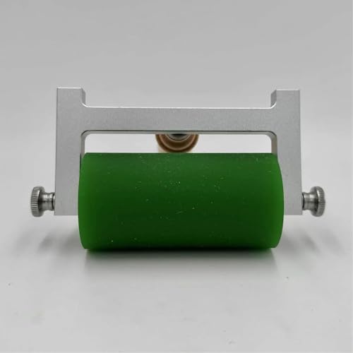 SICWEDIM Printmaking Brayer Roller with Wooden Handle, Rubber Ink Roller for Linocut, Relief, Letterpress and Block Printing, Art Tool for Inking, Stamping and Gluing (50 * 50mm)