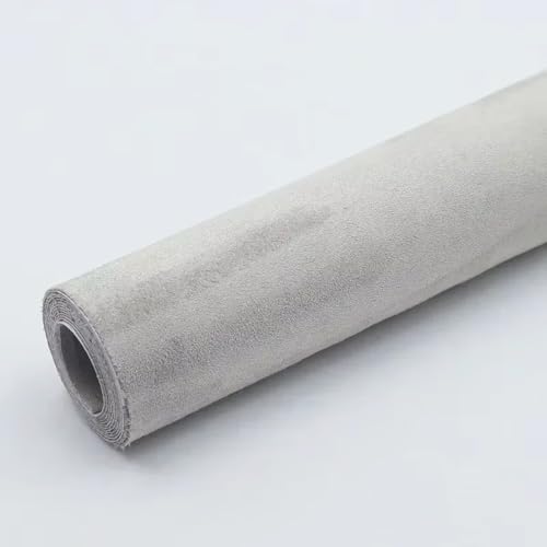 1pcs Elastic Suede Self-Adhesive Velvet Fabric Repair Tape for Car Interior and Home Renovation - Multiple Various Sizes(Light Gray,50x150cm)