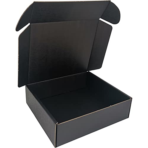 CH-BOX 250 Pack 7x6x2'' Small Shipping Boxes, Corrugated Cardboard Mailers for Business, Black (CM762B-250)