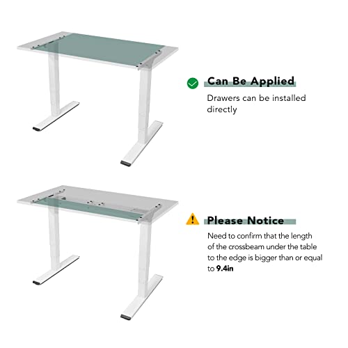 FLEXISPOT Under Desk Drawer, Steel Drawer for Desk Slide-out, Under table Mounted Drawer, Standing Workstation Storage Attachment for Office Home - 17.7” Width, Black