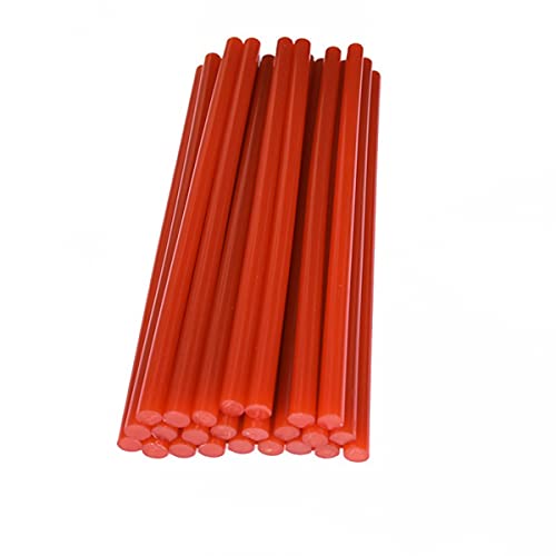 ZTBH Hot Melt Glue Sticks 25 PCS Hot Melt Glue Stick, Bright Red Lacquer Wax Gift Box, Christmas Valentine's Day Wine Bottle Cap Painting 11 * 200mm Melt Glue Stick (Diameter : 11mm, Length : 200mm)
