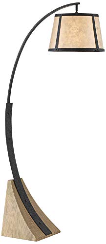 Oak River 66 1/2" Tall Gray Blond Mica Arc Floor Lamp Living Room