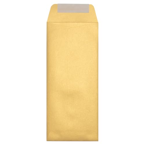 LUXPaper #10 Policy Business Envelopes | Peel & Press | 4 1/8" x 9 1/2" | Gold Metallic | 80lb. Text | 500 Qty