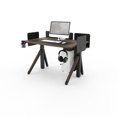 Dezctop Revon Elite Adjustable Standing Desk, 47x31.5in, Walnut