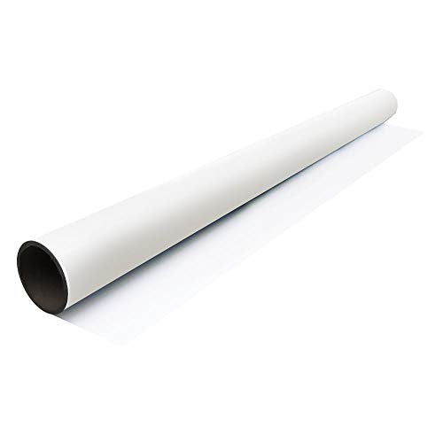 Dry Erase Flexible Easy Cling & Gloss White Sheet - 47-1/4 in. Wide (16 ft. Length)