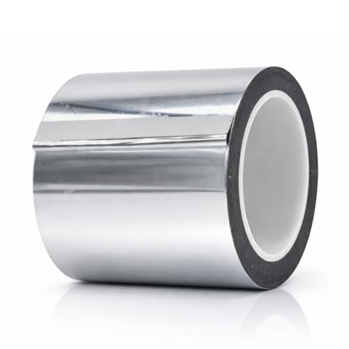 MAT Metalized Polyester Mylar Film Tape, Silver - 6 inch x 72 yds. Decor Tape for Detailing Accent Wall, Graphic Arts, Car and Boat Trim - Vibrant Mirror Like Finish