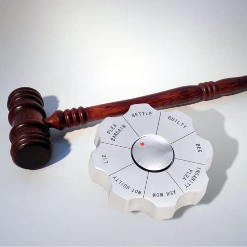 Bey-Berk Legal Spinner Decision Maker Paperweight, Silver Metal Law-Themed Desk Spinner, 3.5" Novelty Paperweight