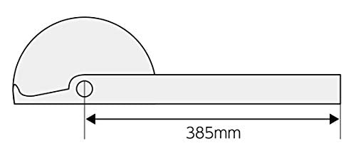 Shinwa Sokutei 62898 Protractor Diameter 8.3 inches (210 mm), Single Pole Pole with 11.8 inches (30 cm) Scale Included, No.300, Silver
