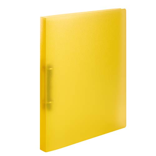 HERMA A4 Slim 2 Ring Binder Refillable Yellow Translucent Pack of 60