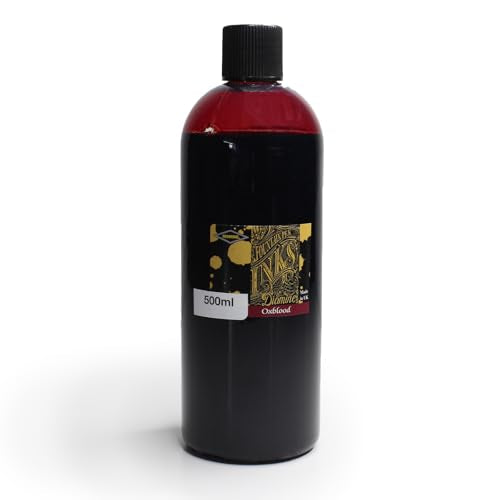 Diamine Ink Bottles - Choose Colour & Bottle Size 80ml/250ml/500ml, Perfect for Artists, Writers, Schools, Large Workplaces (500ml, Oxblood)