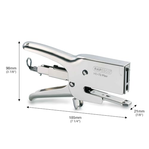Rapesco Stapling Plier - HD-73 Traditional Packaging Plier, Uses 73 Type 1/4"-1/2" Staples(1169)