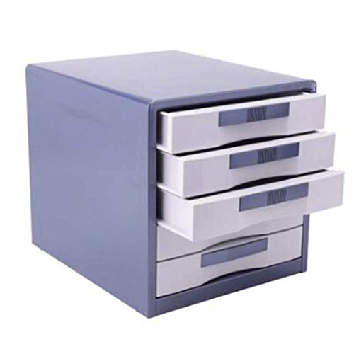 AFPSDLFJDLS File Manager- Drawer File Cabinet with Lock, Desktop Drawer Organizer，30 * 35 * 30.8cm(Gray)