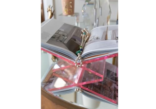 Alice Lane Lucite Galerie Book Stand Acrylic Display Holder Blush