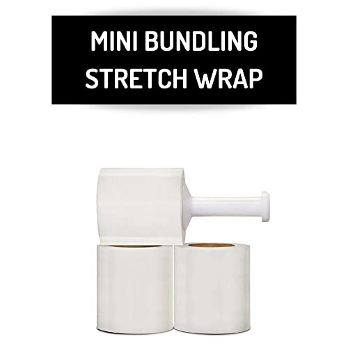 PSBM Mini Stretch Film/Wrap with Plastic Handle 5" x 1000' 50 GA 24 Rolls