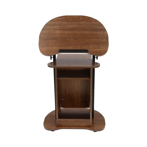 Portable Lectern Podium Stand Mobile Podium Stand Sit-to-Stand Laptop Cart