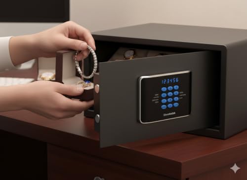 ExecutiveSafe AXS-5 Large Digital Laptop Safe. Dorm Room Safe For Laptop