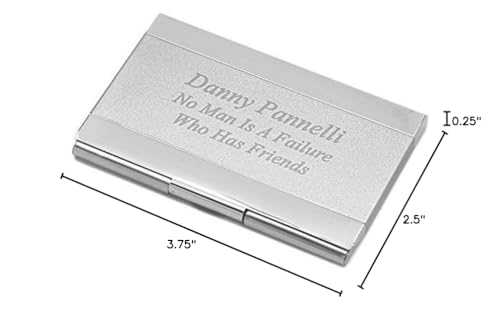 Executive Gift Shoppe | Custom Engraved Two Tone Business Card Holder for Men and Women