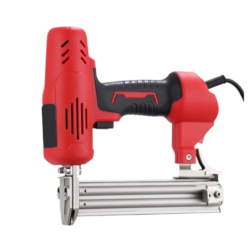 Oil-Free Pneumatic Staple Gun Heavy-Duty Stapler 2600W 220V Electric Nail Gun Portable Wood Frame Stapler Furniture Frame Nailer Woodworking Tools(F30)