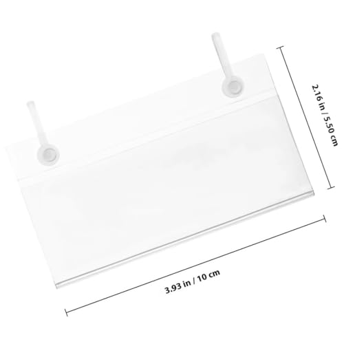 50-200pcs PVC Price Tag Label Display Stand Shelf Sign Holder for Retail Store Organizer