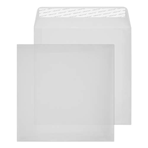 Blake Creative Colour 220 x 220 mm 120 GSM Square Peel & Seal Envelopes (515) Translucent White - Pack of 250