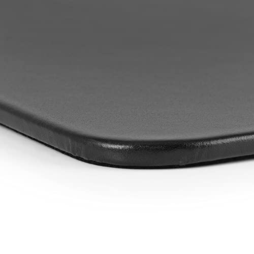Dacasso Black Leather 17" x 14" Round Table Conference Pad (P1024)