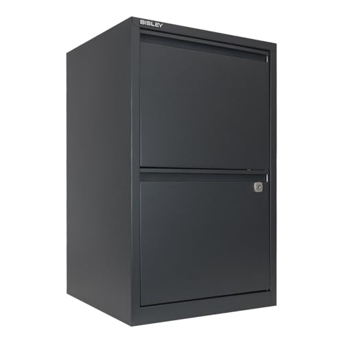 Bisley 2-Drawer Flush Front Vertical File Cabinet - Anthracite Grey