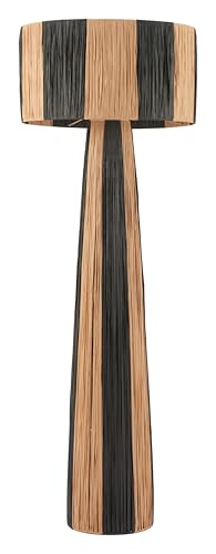 Zuo Gala Floor Lamp Black & Natural, Multicolor Floor Lamp, Modern Style, Non-Dimmable, Steel, Lighting Floor Lamps, 19.7" W x 19.7" D x 56.3" H