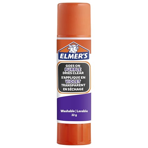 Elmer's Disappearing Purple Glue Sticks | Dries Clear | Great for Schools & Crafting | Washable & Child-Friendly | 22g | 10 Count