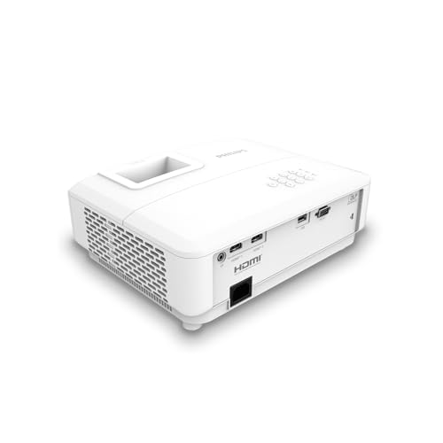 Philips, Propix 860, professional LED projector, DLP, advanced image correction, 1920 x 1080 pixels, Full HD, internal speakers with 5 W, lumen: 2600 ANSI, white