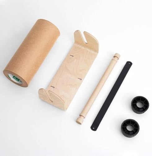 LLurAQE LNNW Kraft Paper Dispenser Wall Mounted Note Paper Display，Farmhouse Decor Message Boards, for Home,Office,Display,Wall Art, with 50m Paper Roll