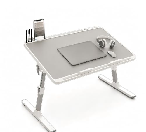 Foldable Portable Lap Table with Adjustable Angle and Height.