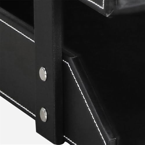 File Rack 2-Layer Stackable Tray, Used to Store documents folders Letters Desktop Organization Holder Letter Trays(Black)