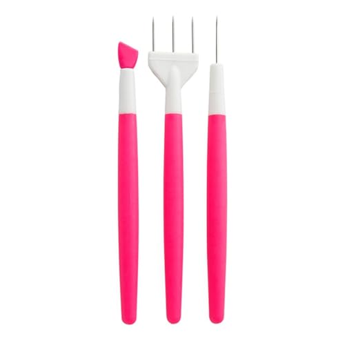 UOHLCX Clay Stone Plastic Tools 17-piece Set Tweezers Engraving Punch Needle Candy Color Graffiti Brush Silicone Pen