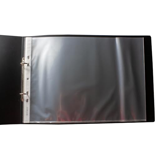 eco-eco A4 95% Recycled Presentation 22mm Spine 2 Ring Landscape Binder Black, Pack of 12, ec0146x12
