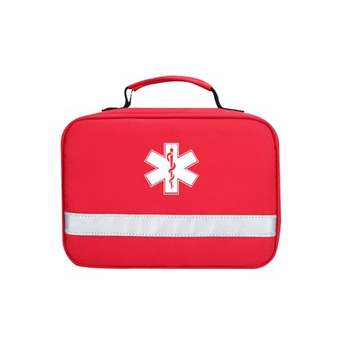 Lcoygia Professional First Aid Bag Empty,Insulated First Aid Kit with Dividers,Waterproof Cooler Trauma Medical Kit for Home, Office, Car, Hiking-Portable Emergency Medical Bag(Bag Only) (Small)