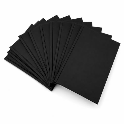 Peleman formally Unibind Thermal Hardcovers Binding Covers for Professional Documents, Journals & Notebooks – No Spiral or Comb Required - Pack of 10 (black, Spine Capacity 80 Sheets Max)